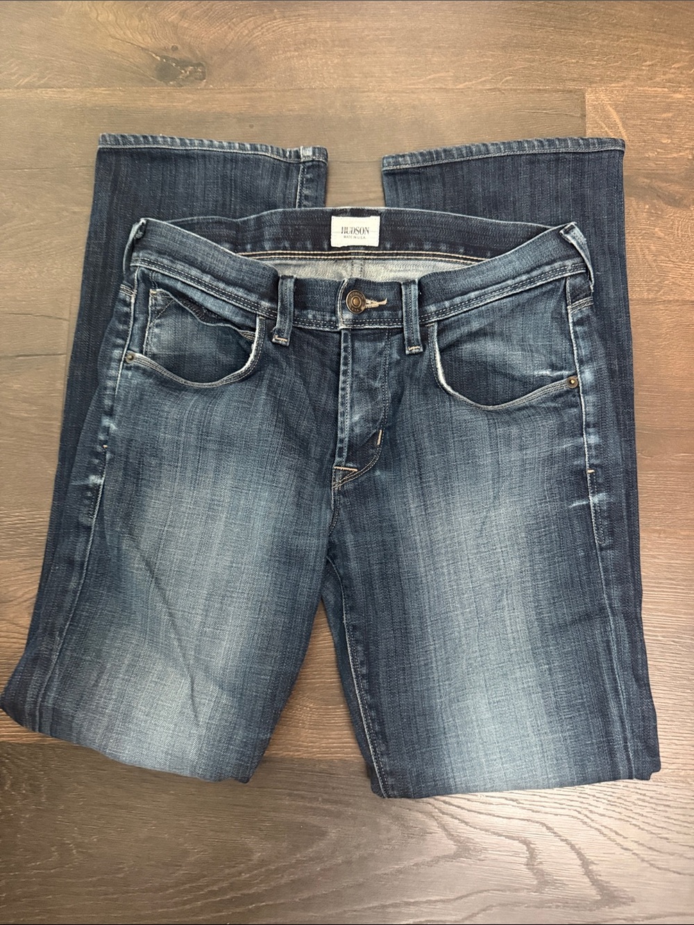 Men’s Hudson Jeans Clifton 5 Pocket Relax Boot size 29 x 30 Distressed
